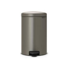 Brabantia NewIcon Pedal Bin 20L (Platinum) Soft-Closure Rubbish Bin with Removable Inner Bucket + Bin Bags