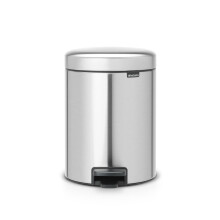 Brabantia 112102 Pedal Bin newIcon with Plastic Inner Bucket, 5 Litre - Matt Steel Fingerprint Proof