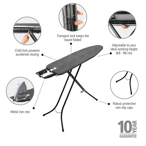 Brabantia Brabantia Ironing Board A - Steam Iron Rest - Adjustable - 110x30 cm 2