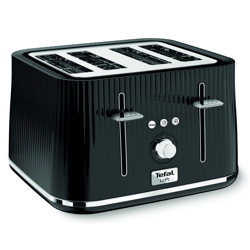 Tefal Loft 4-Slot Toaster, Wide Slots, Adjustable Browning