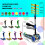 Hurtle 13 Wheel Scooter, Adjustable Height, Flashing Lights 5