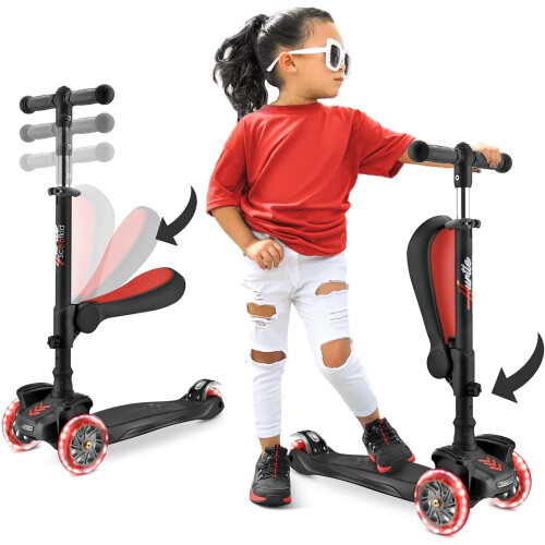 Hurtle 10 Wheel Scooter, Adjustable Height, Flashing Lights 1