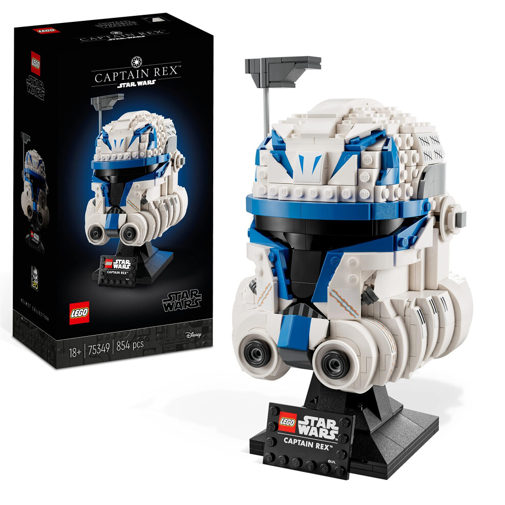 Lego Star Wars Captain Rex Helmet Set, The Clone Wars Collectible For Adults, 2023 Series Model Collection, Memorabilia Gift Idea For Him Or Her 75349