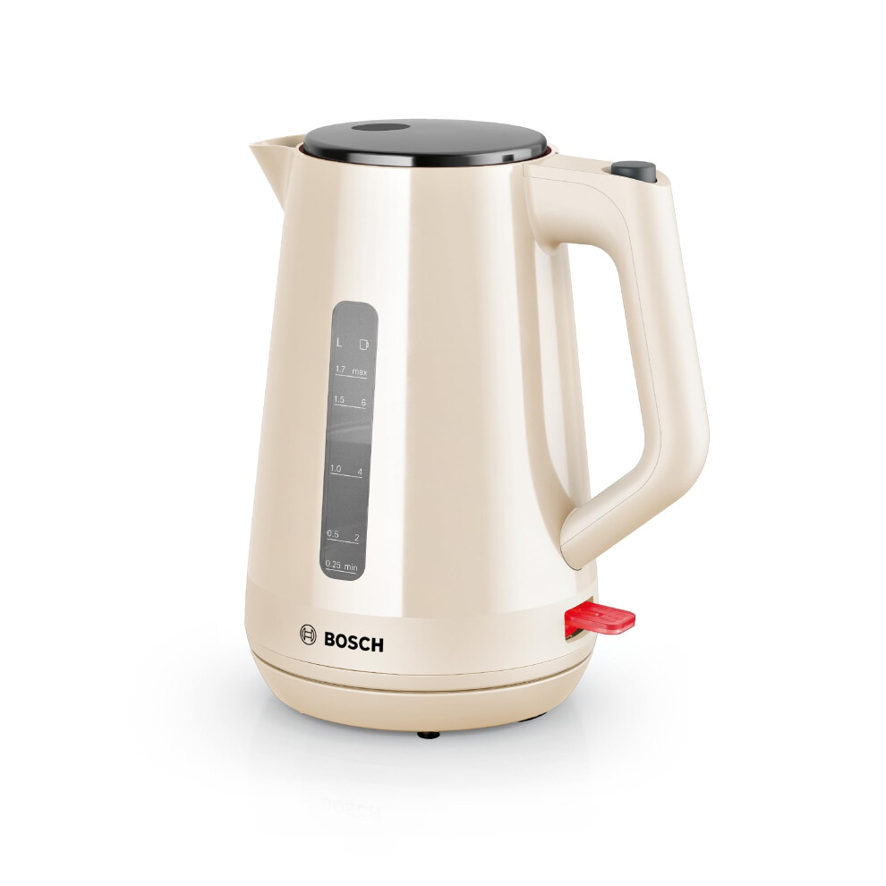 New Bosch Mymoment Delight Twk1m127gb Electric Kettle With 1.7 L Capacity And Fast Boil, Integrated Limescale Filter, Cord Storage In Cream