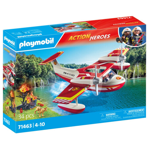 PLAYMOBIL Playmobil Firefighting Seaplane with Extinguishing Function 71463 2