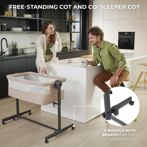 KinderKraft Neste UP 2 Bedside Crib - Adjustable Height - 0-9 kg 2