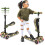 Hurtle 12 Wheel Scooter, Adjustable Height, Flashing Lights 1