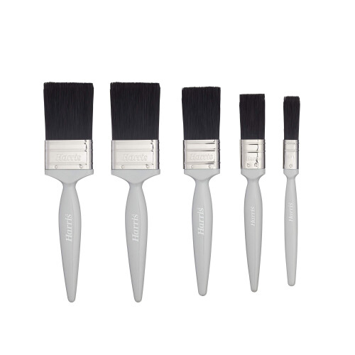 Harris Essen 5PK Gloss Paint Brush Set, Silver