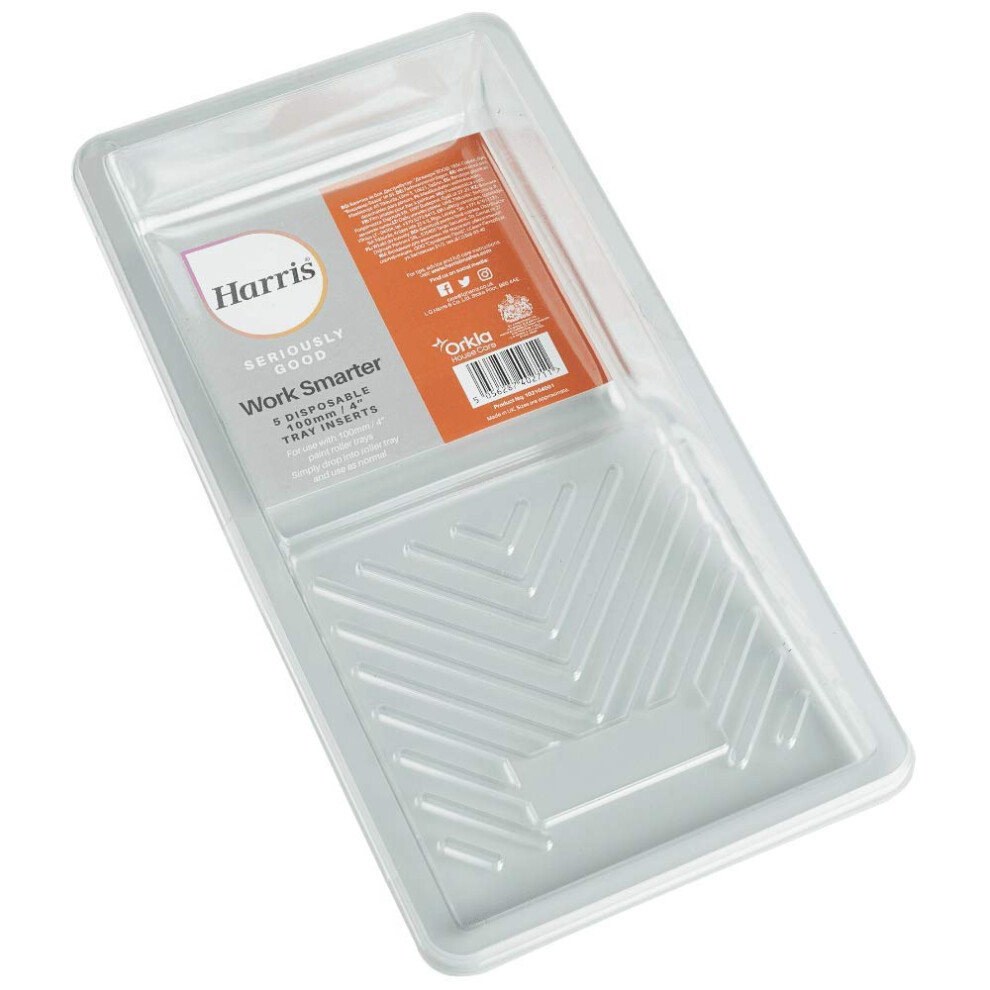 Harris Seriously Good Paint Tray Liners Pack of 5 Inserts 4in 100mm-image-OPC-PHTM85M-NEW