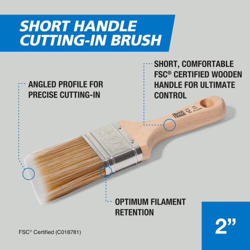 Harris Harris Trade Short Handle Cutting-in Brush 2", Natural 1