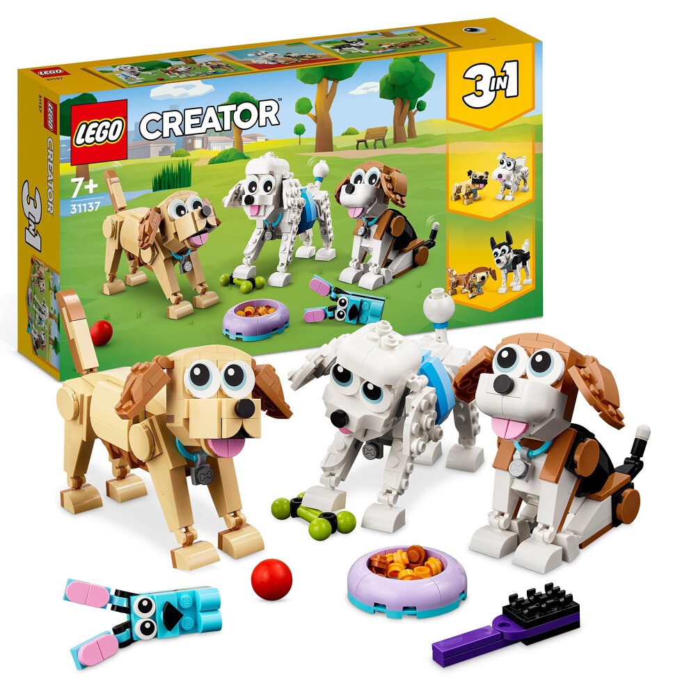 LEGO Creator 3 in 1 Adorable Dogs: Dachshund, Pug, Poodle - 31137