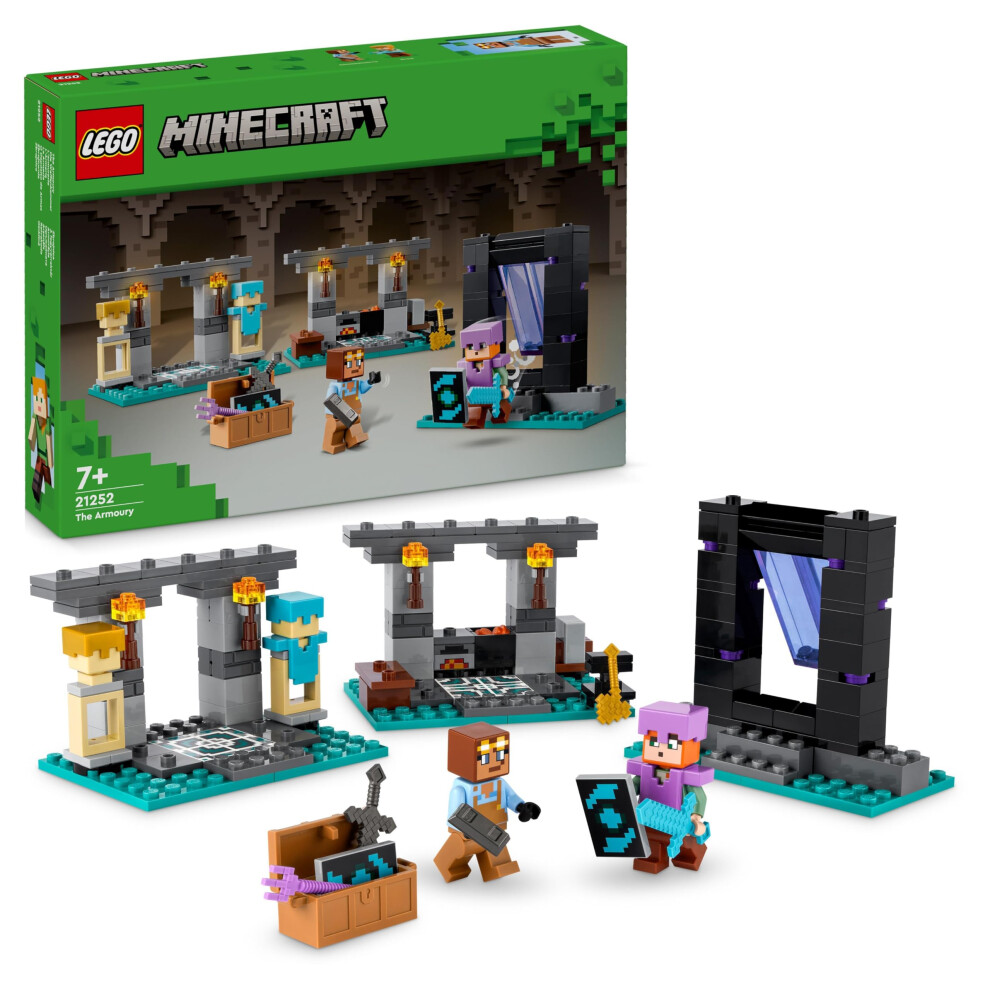 Lego Minecraft The Armoury, Alex Figure, Weapons Set, 21252