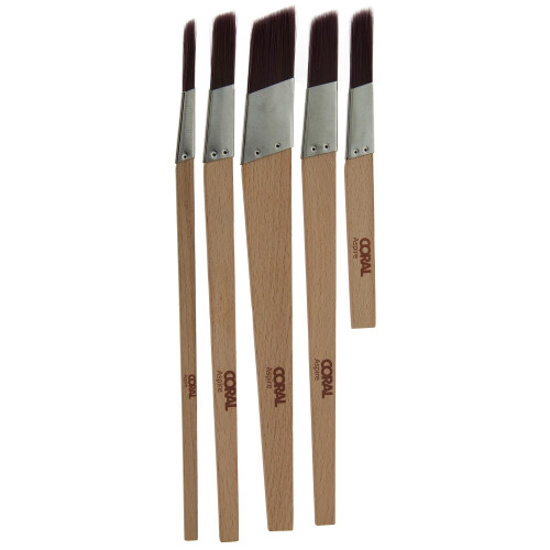 Coral Aspire 5pc Slant Fitch Paint Brush Set 2