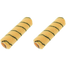 Coral 41452 Max Coat Paint Roller Cover Walls Ceilings Medium Pile Woven Sleeve Fabric Emulsion Trade Tiger Stripe 9 inch 1.5" Dia (Pack of 2)
