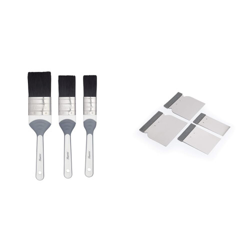 Harris Harris Gloss Flat Brush Set & Filling Knives 4 Pack, 2-5in