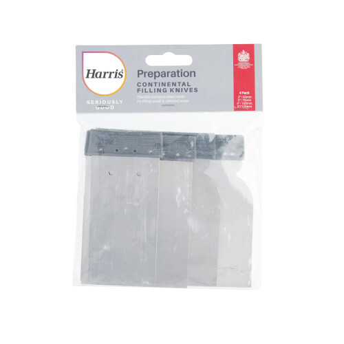 Harris Harris Gloss Flat Brush Set & Filling Knives 4 Pack, 2-5in 1
