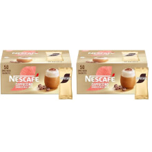 NESCAFÉ Gold Cappuccino Unsweetened Taste Instant Coffee Sachets - 50 x 14.2g (Pack of 2)