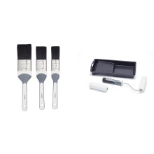 Harris Seriously Good 3 Pack Gloss Flat Brush Set, 1in, 1.5in, 2in, Angled & 103022202 Ultimate Woodwork Mini Gloss Roller Set with Tray and Frame, 4"