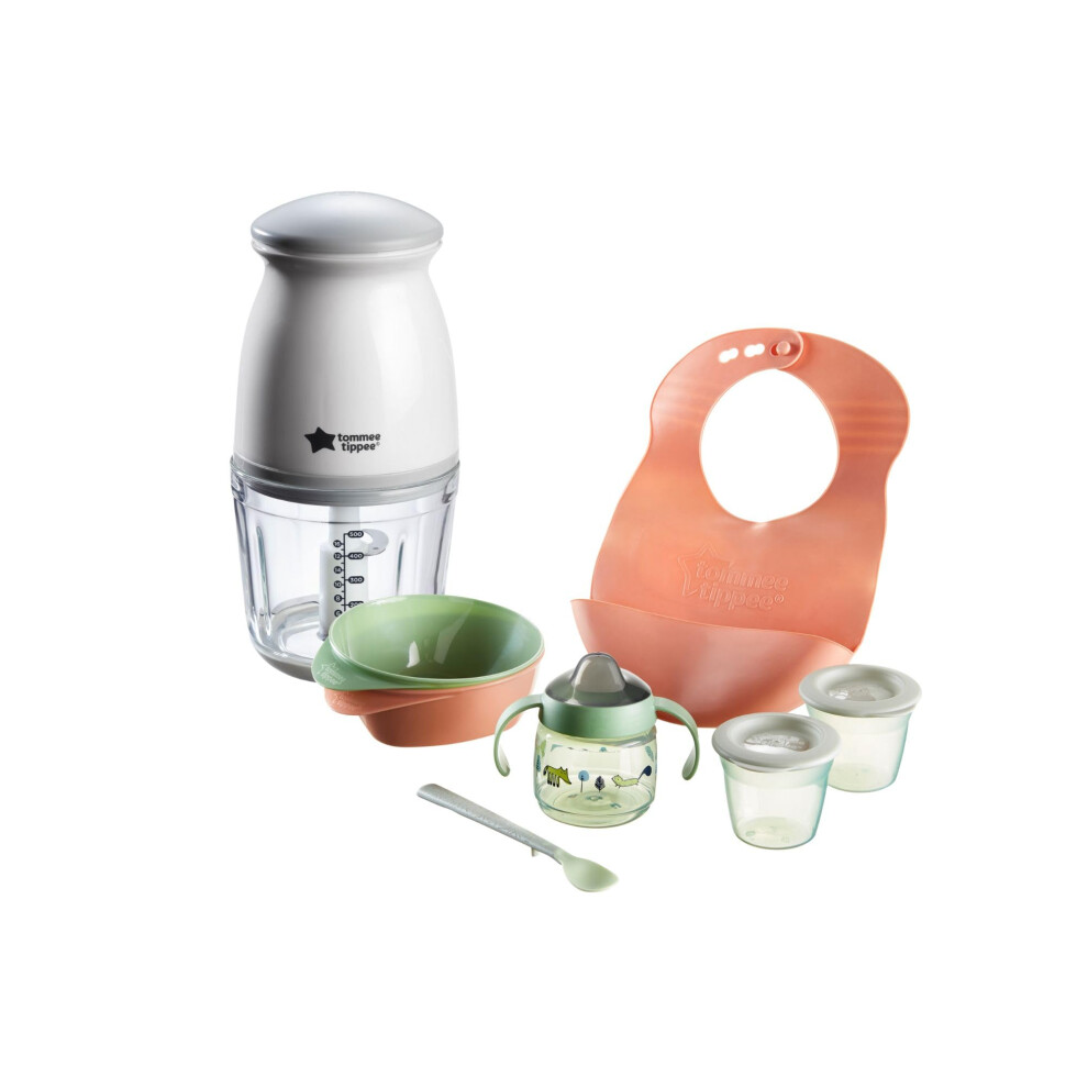 Tommee Tippee Quick-Chop Baby Food Blender & Weaning Starter Kit, 4m+