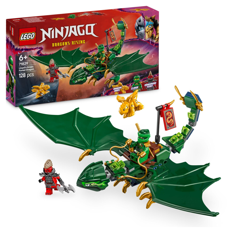 Lego Ninjago Lloyd's Forest Dragon, 2 Minifigures 71829 Green