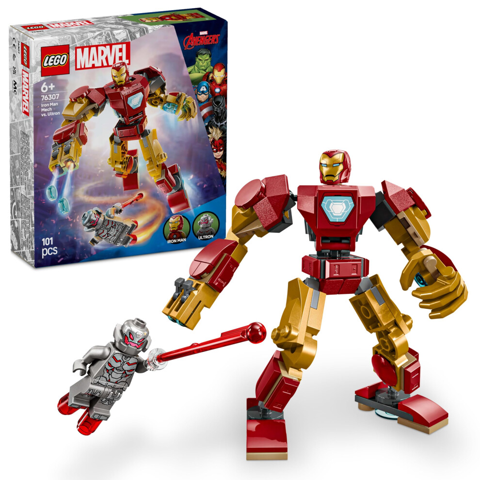 Lego Marvel Iron Man Mech Vs. Ultron - 2 Minifigures - 76307
