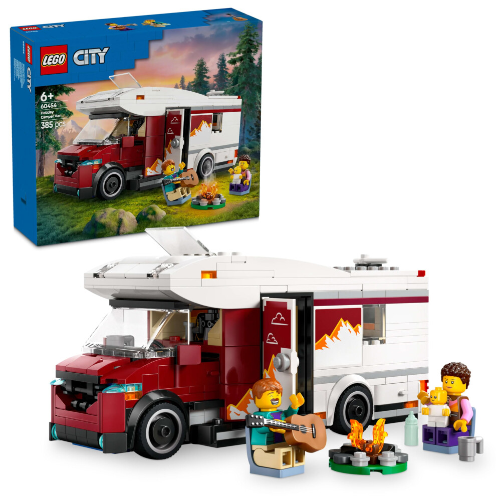 Lego City Holiday Camper Van Toy: 3 Minifigures 60454