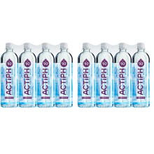 Alkaline Ionised Spring Water pH9+ Purified with Electrolytes Clean and Smooth Taste ACTIPH Water (1L x12) (Pack of 2)