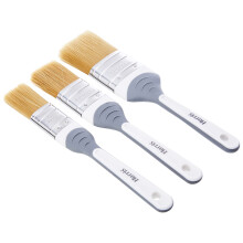 Harris 102021060 Seriously Good Woodwork Stain & Varnish Paint Brushes, 3 Brush Pack, 1", 1.5", 2", Grey