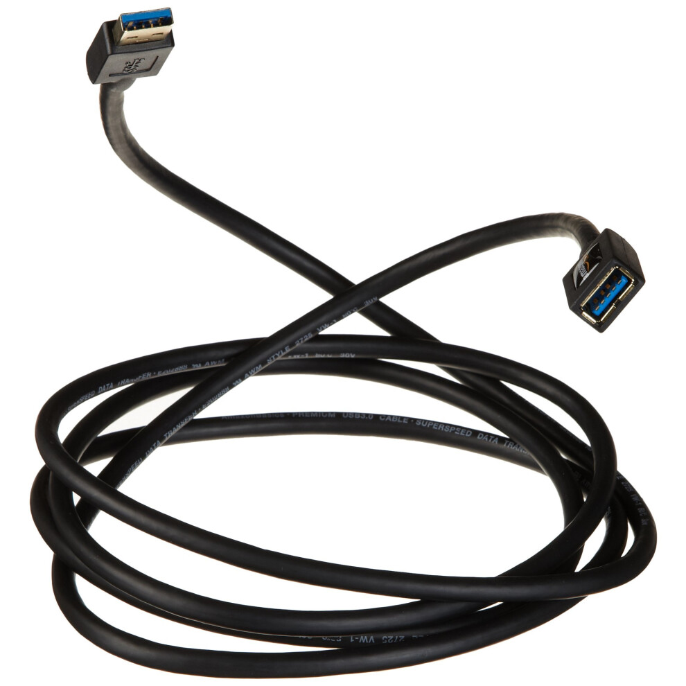 Amazon Basics Extension Cable, 4.8Gbps High-Speed, USB-A Male 3.0 to USB-A Female Gold-Plated Connectors, 2 m, Black