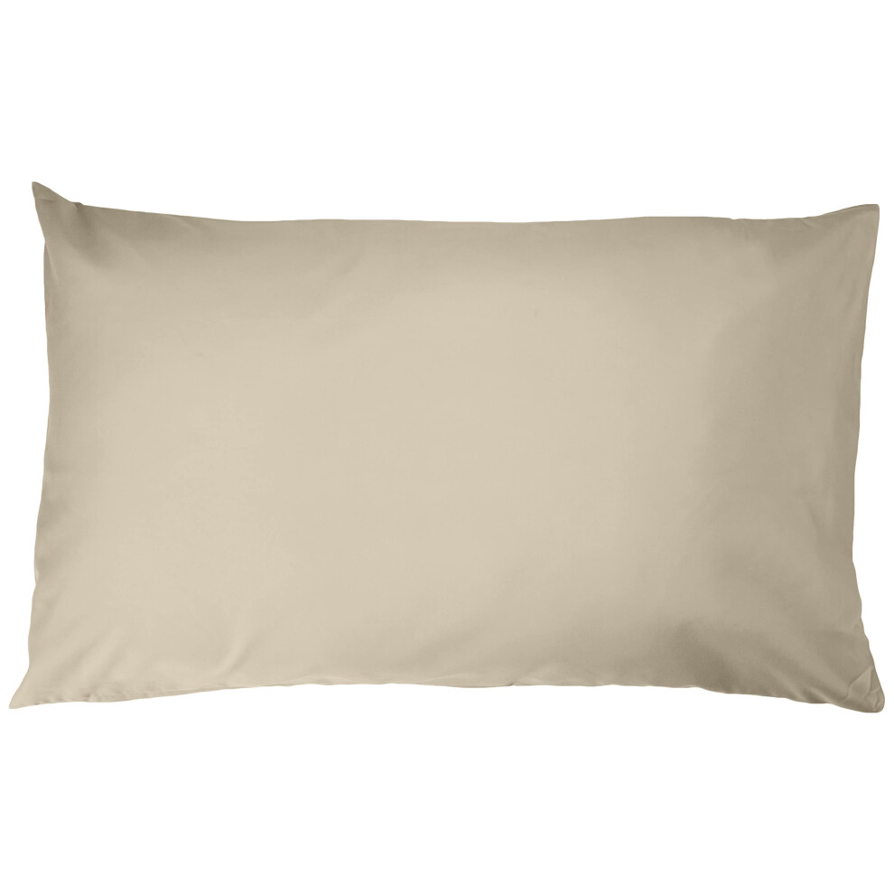Amazon Basics Microfiber Pillowcase, Beige, 80 x 50 cm (Pack of 2)
