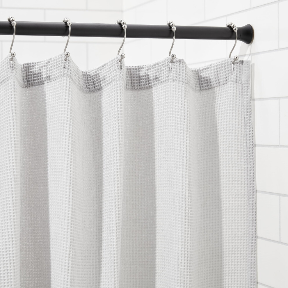 Amazon Basics Adjustable Shower Curtain Tension Rod, 91 to 137cm, Black