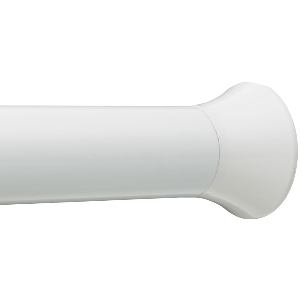 Amazon Basics Adjustable Shower Curtain Tension Rod, 91 to 137 cm, White