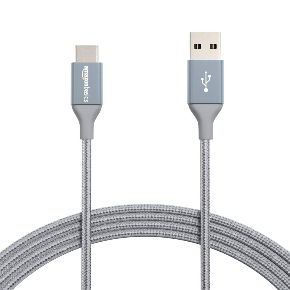 Amazon Basics USB-C to USB-A 2.0 Charger Cable, 480Mbps, 3m, Dark Gray