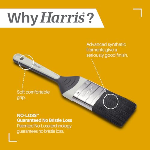 Harris Harris Seriously Good 3 Pack Gloss Flat Brush Set, 1in, 1.5in, 2in, Angled 1