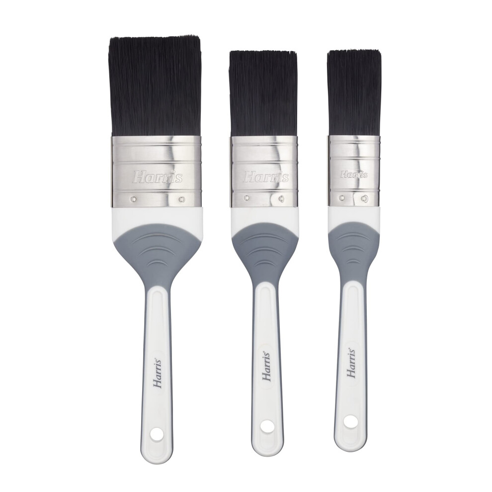 Harris Seriously Good 3 Pack Gloss Flat Brush Set, 1In, 1.5In, 2In, Angled