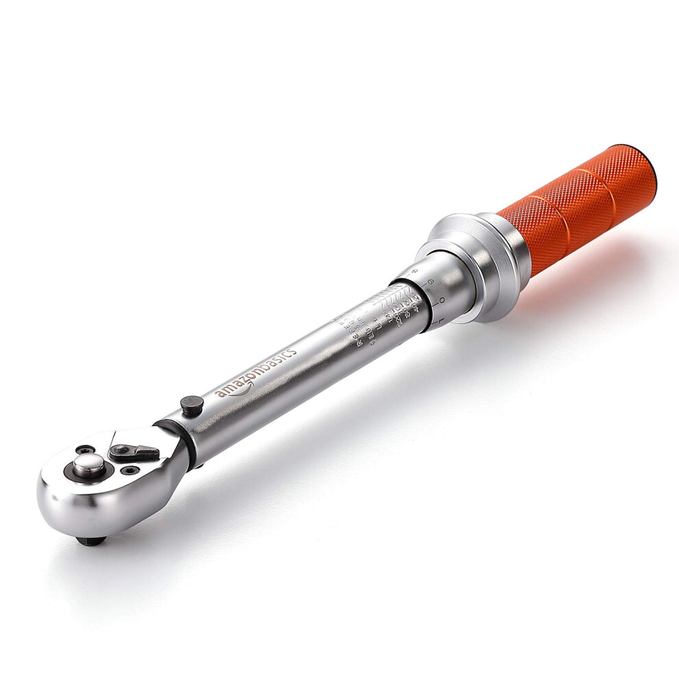 Amazon Basics 1/4 Inch Drive Click Torque Wrench, 20-150 in.-lb, 2.5-15 Nm