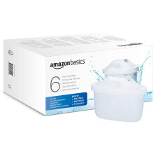Amazon Basics Water Filter Cartridges, 6 count (Pack of 1), fits and compatible with all BRITA jugs incl. PerfectFit & Amazon Basic Jugs