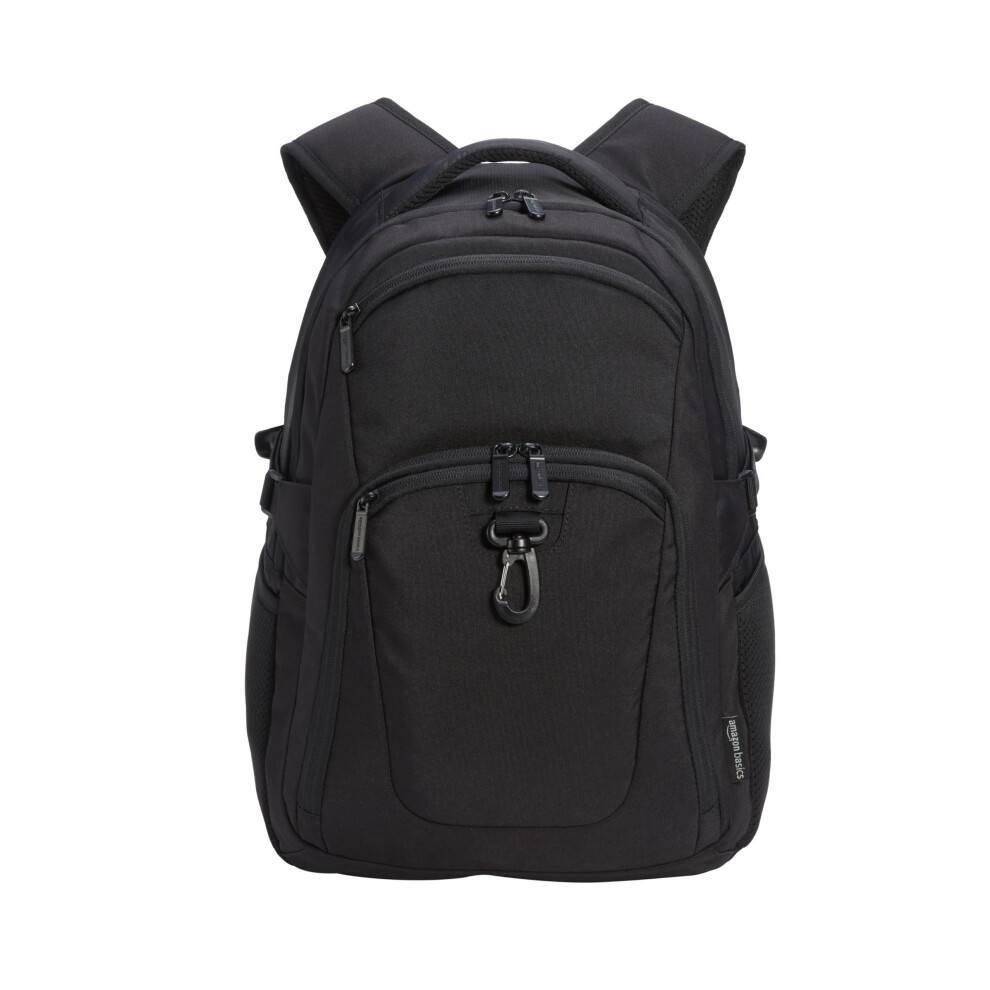 Amazon Basics Travel Laptop Backpack for 15.6 in / 38.1 cm Laptop, Black