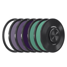Freewell M2 Magnetic Quick Swap Filter Kit - 5-Pack ND8, ND64, ND1000, CPL & UV Filters with Magnetic Lens Cap Base Ring