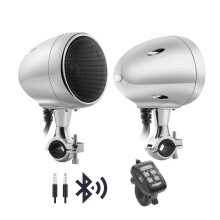 Waterdichte Bluetooth-motorluidspreker en MP3-speler - 4 inch 2-kanaals USB-stereo met stuurbevestiging en subwoofer