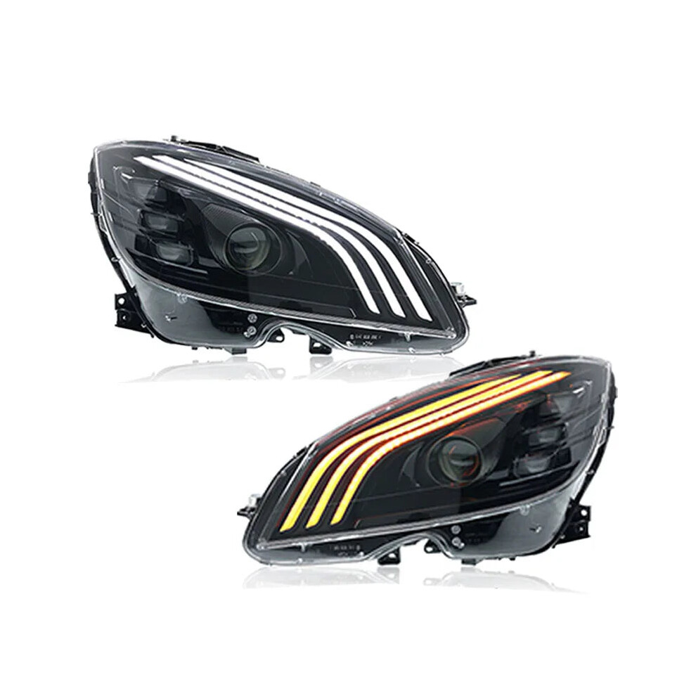 Premium Led Parts For Mercedes C-Class W204 (2007-2010) Headlight Upgrade - Transform Halogen/Xenon To Sleek Maybach Style 744759674777