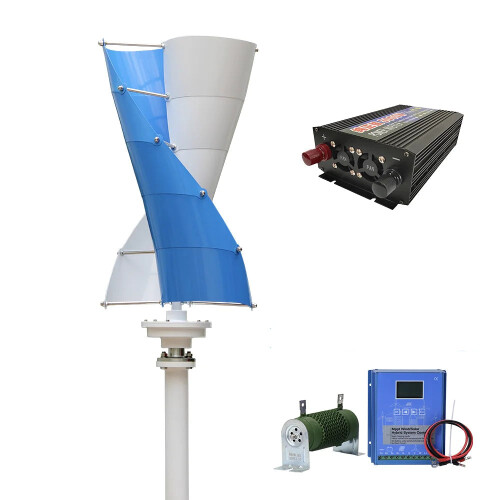 Efficient 2kW/3kW Vertical Axis Wind Turbine Kit - Low Noise, Low Start Wind Speed, 12V/24V/48V Home Power Solution