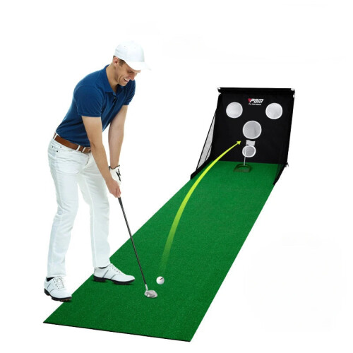 Indoor Golf Putting Trainer: Multifunctional Mini Practice Mat & Putter for Home Golf Training - Model TL033