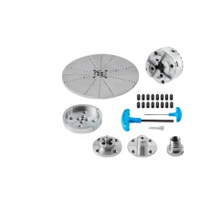 Precision KP965 Metal Lathe Chuck - 4 Jaw, 3.75 Diameter, Self-Centering with 5 Jaw Sets for Machining
