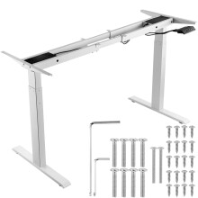 Elektrisch verstelbaar zit-sta bureau frame - ergonomisch doe-het-zelf werkstation basis voor thuis en kantoor in zwart en wit