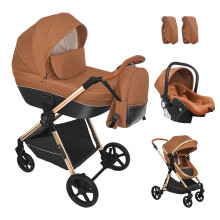 3-in-1 High Landscape Foldable Baby Stroller with Carrycot for Newborns