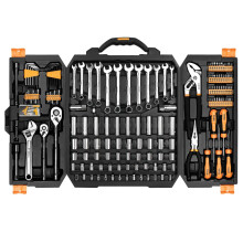 192-delige professionele autoreparatieset met ratelspanner, schroevendraaiers en doppenset in duurzame blow molded koffer