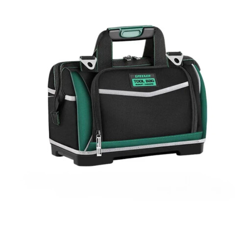 Durable Electrician's Portable Canvas Tool Bag with Specialized Storage