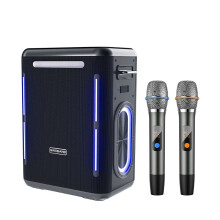 Xdobo Party 1981 Portable Bluetooth Speaker - 300W High-Power Sound with RGB Lights, Dual Wireless Mics, and Karaoke Subwoofer