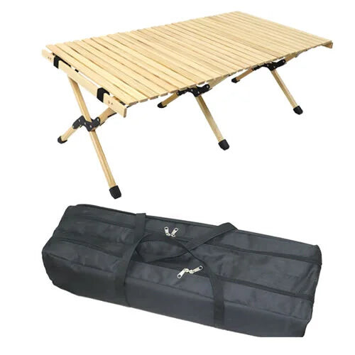 Compact Wooden Folding Picnic Table for Outdoor BBQs and Camping